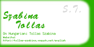 szabina tollas business card